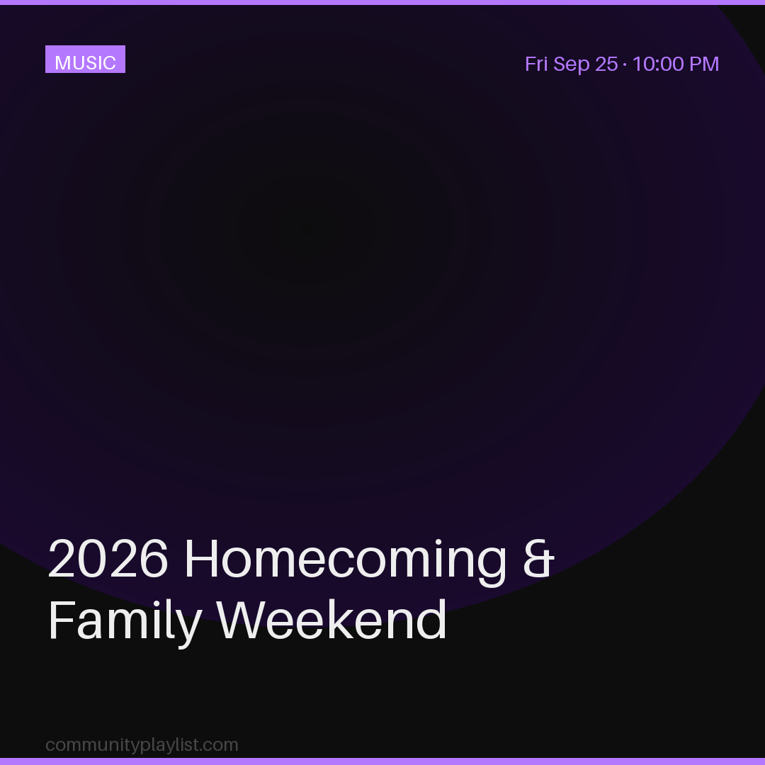2026 Homecoming & Family Weekend