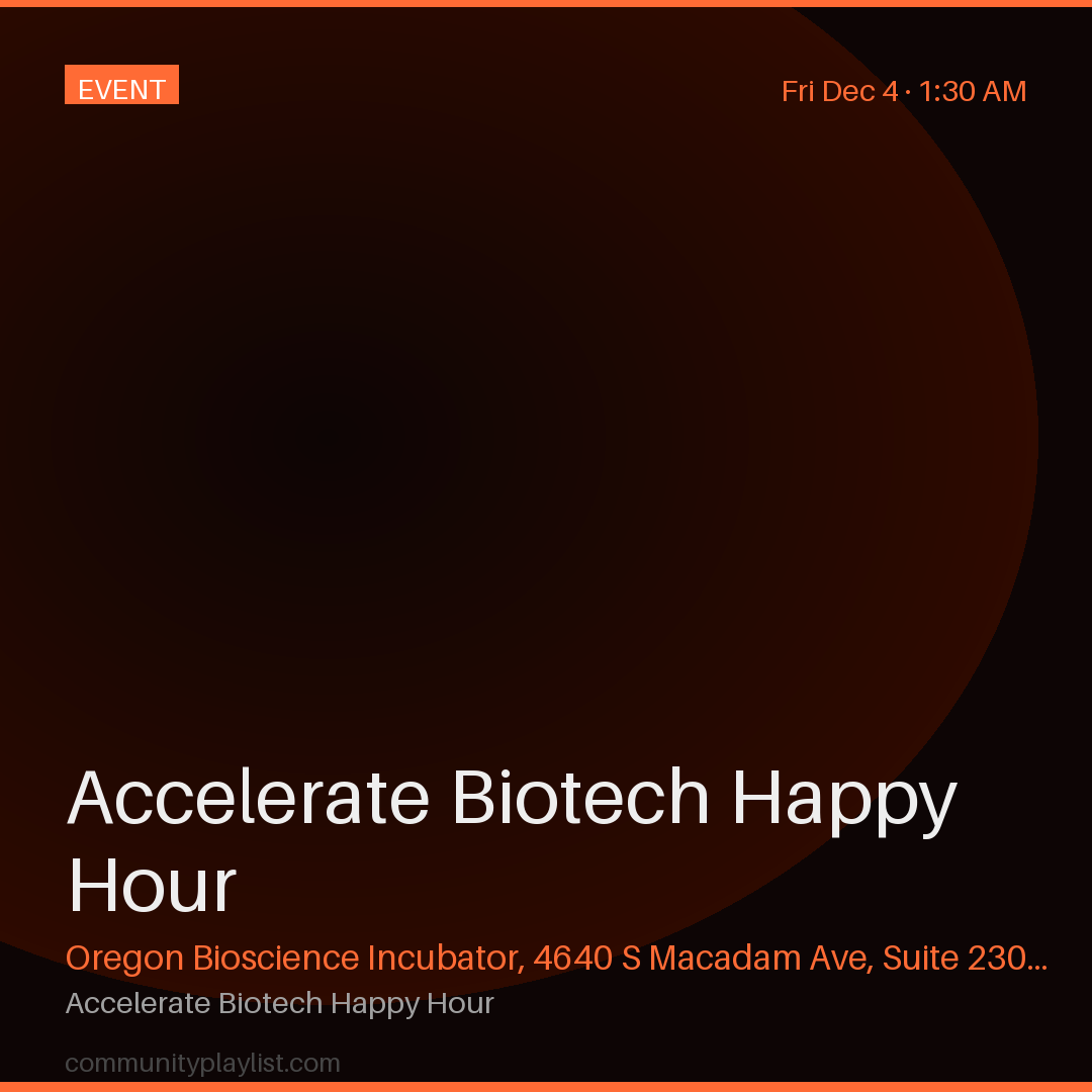 Accelerate Biotech Happy Hour
