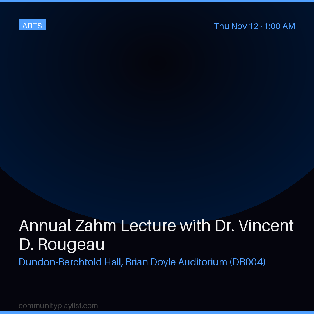 Annual Zahm Lecture with Dr. Vincent D. Rougeau