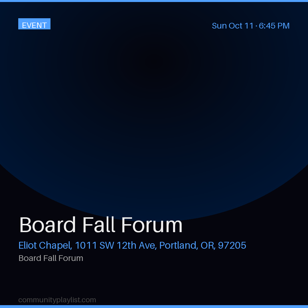 Board Fall Forum