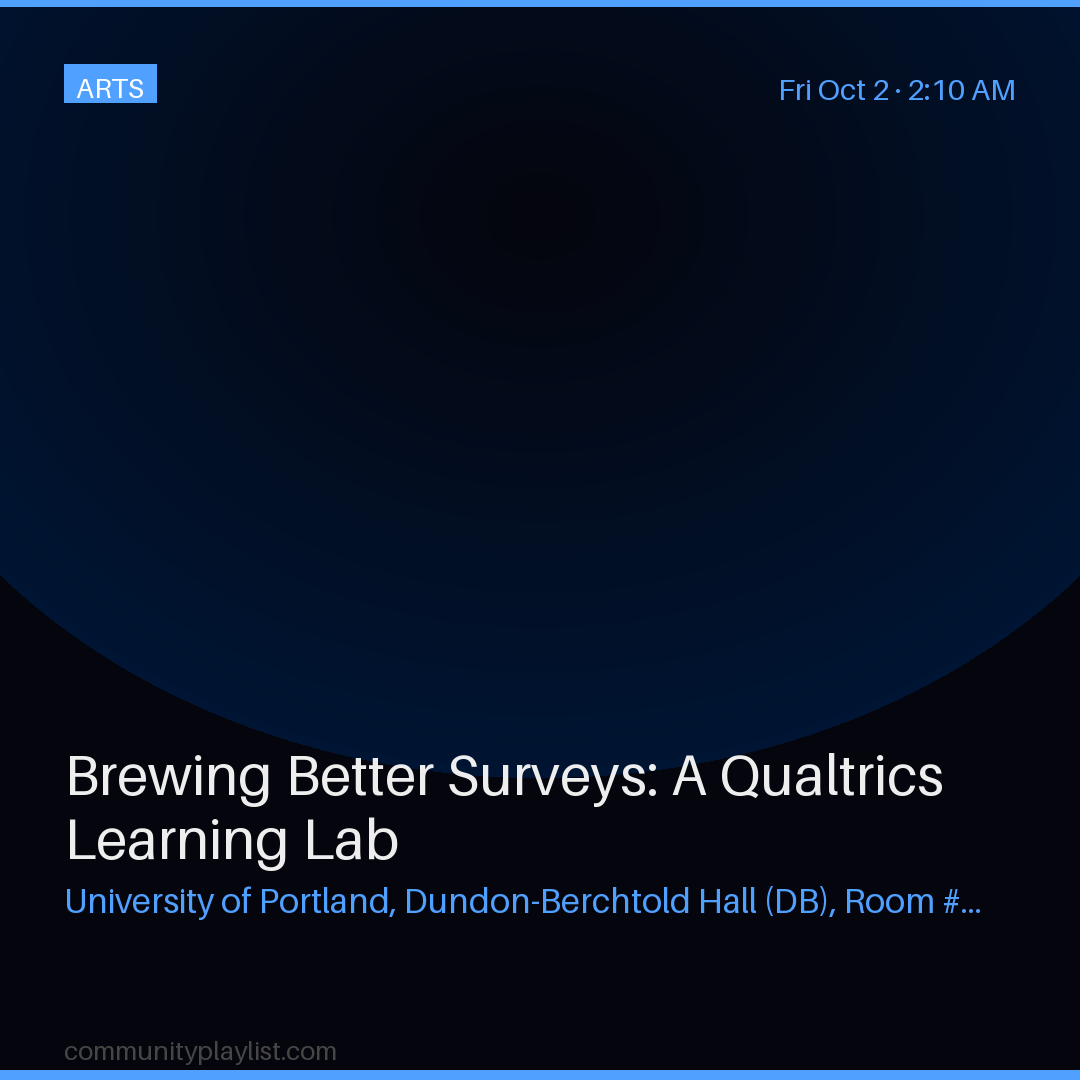Brewing Better Surveys: A Qualtrics Learning Lab