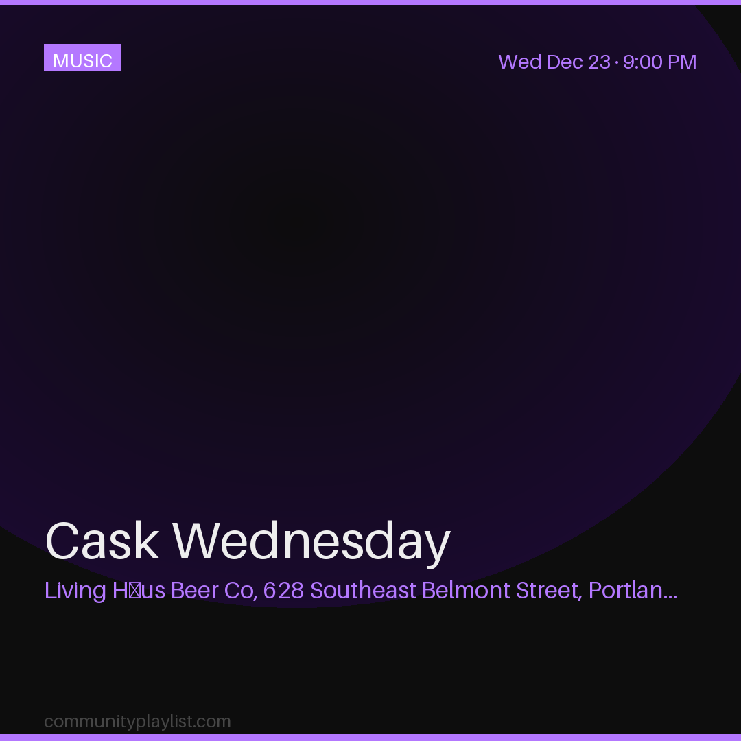 Cask Wednesday