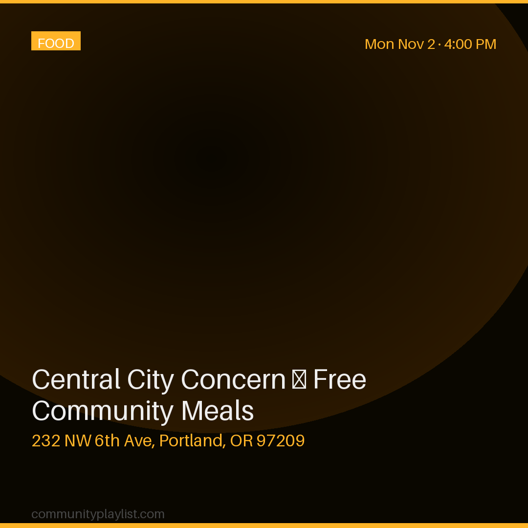 Central City Concern — Free Community Meals