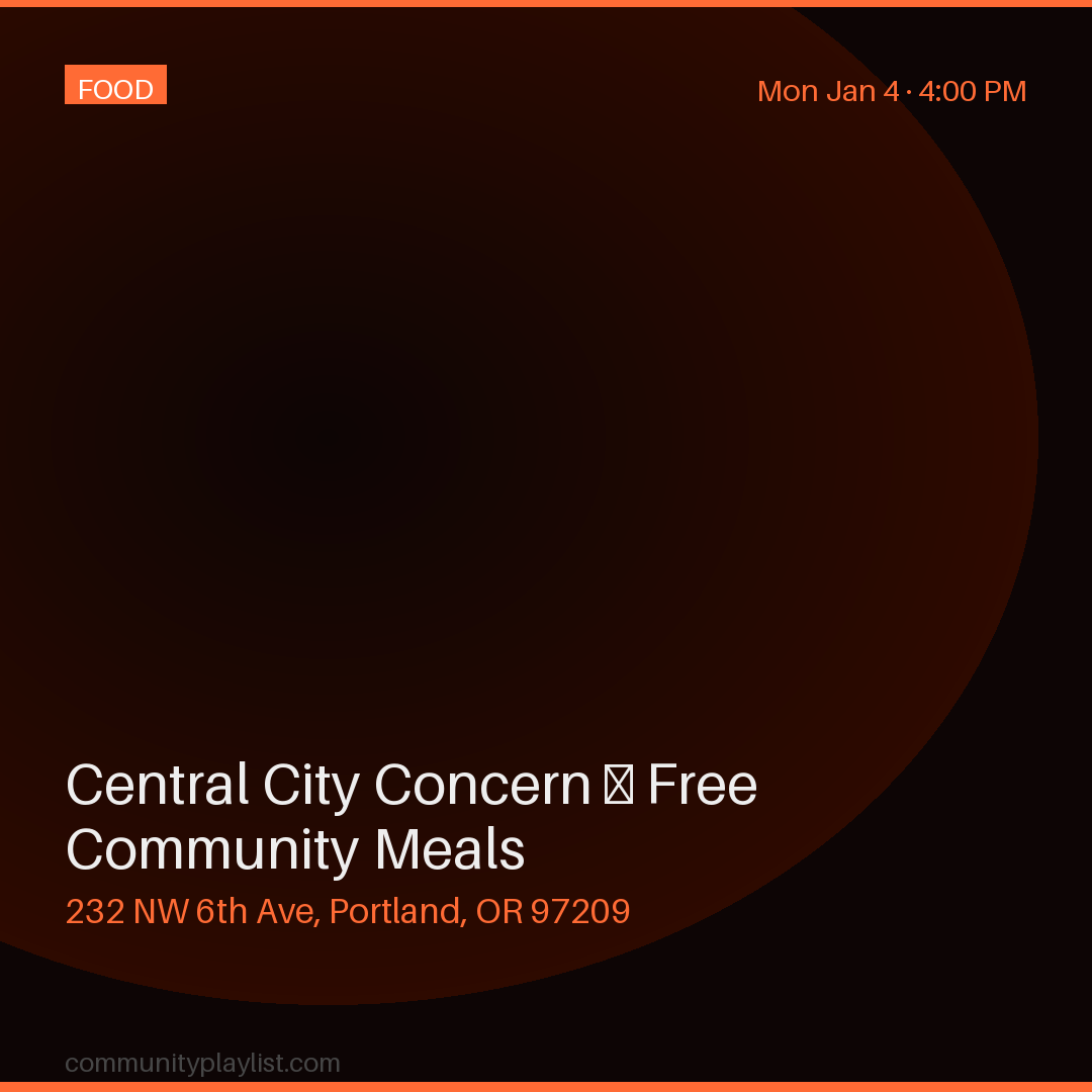 Central City Concern — Free Community Meals