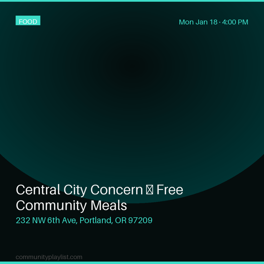 Central City Concern — Free Community Meals