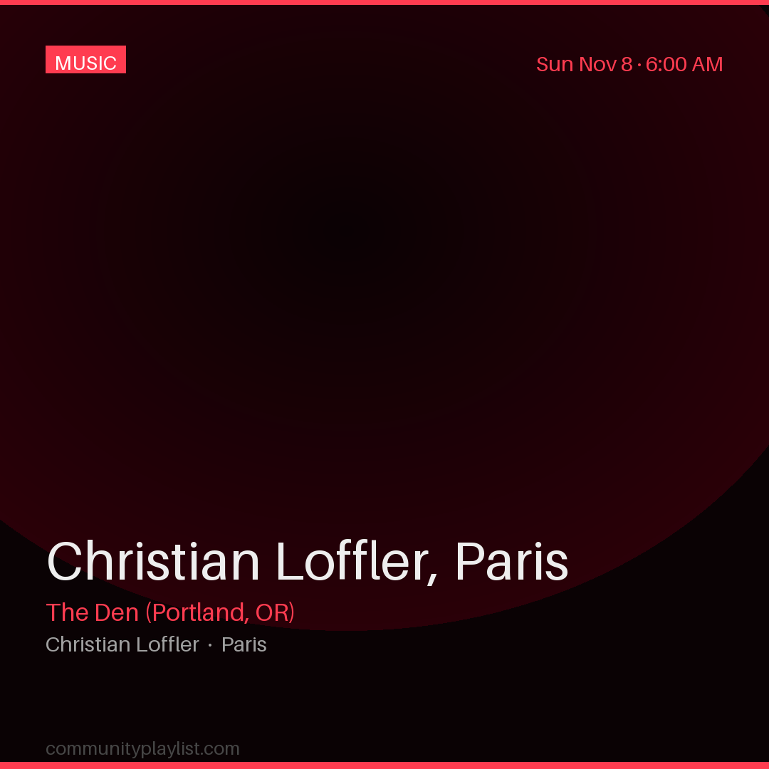 Christian Loffler, Paris