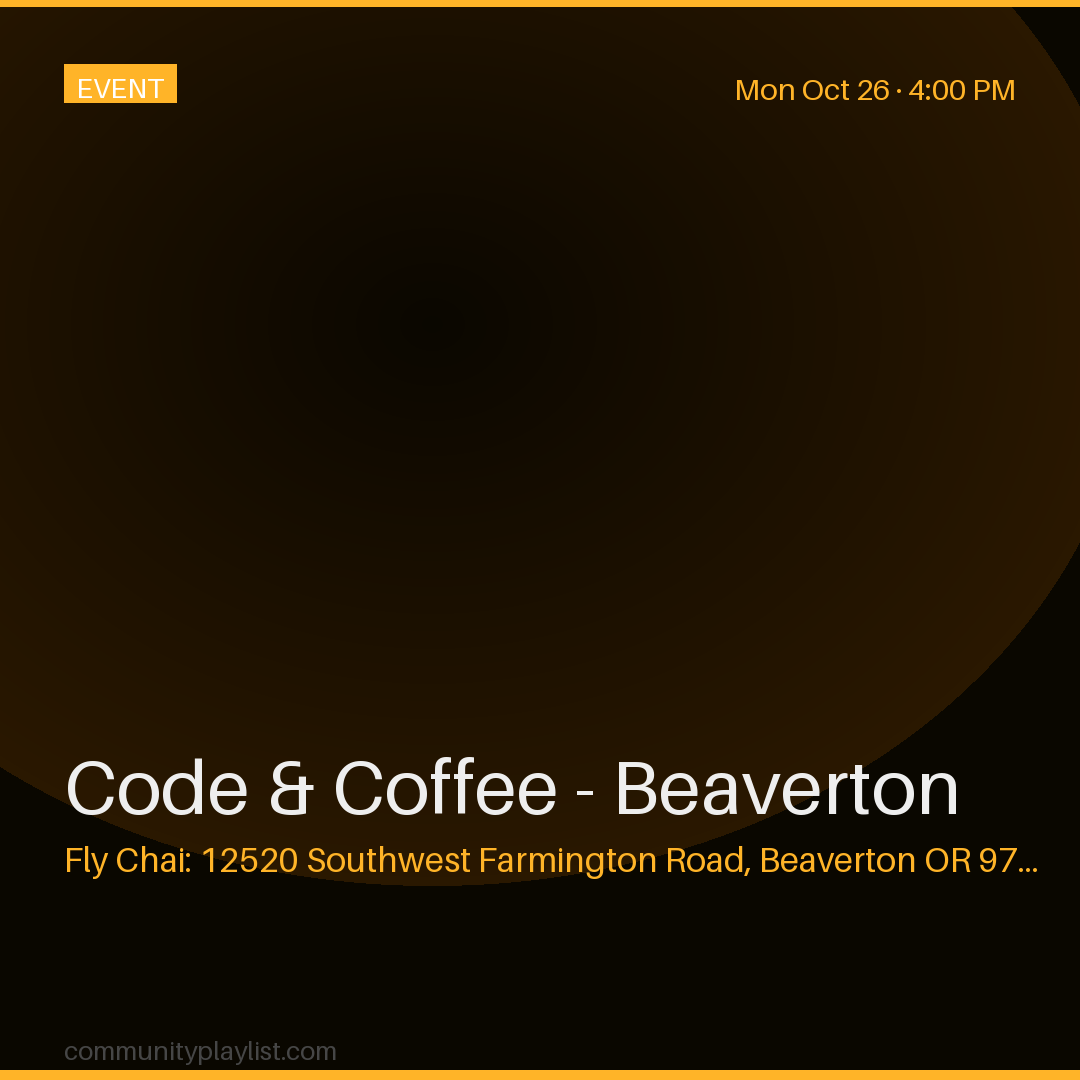 Code & Coffee - Beaverton