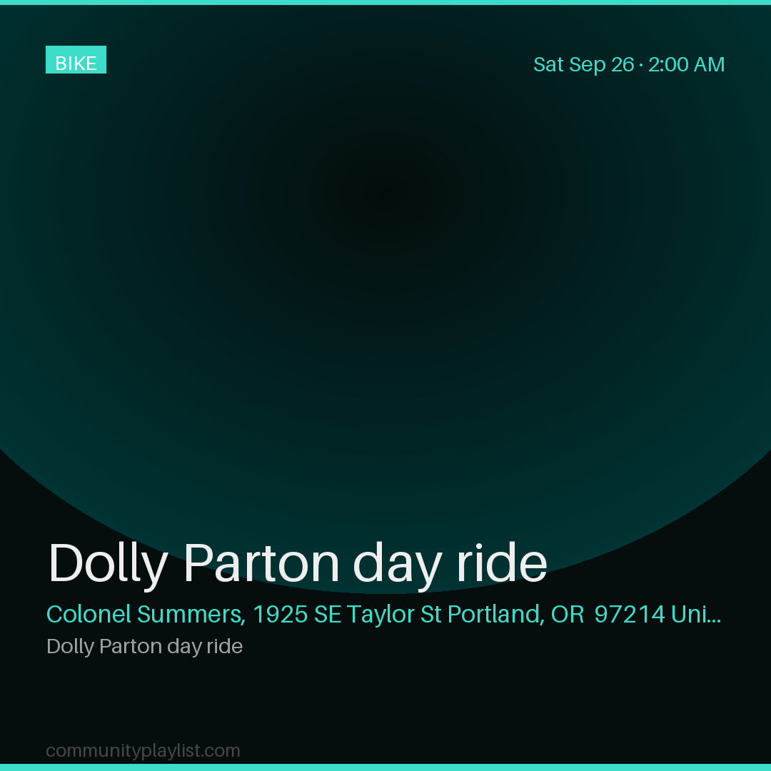 Dolly Parton day ride