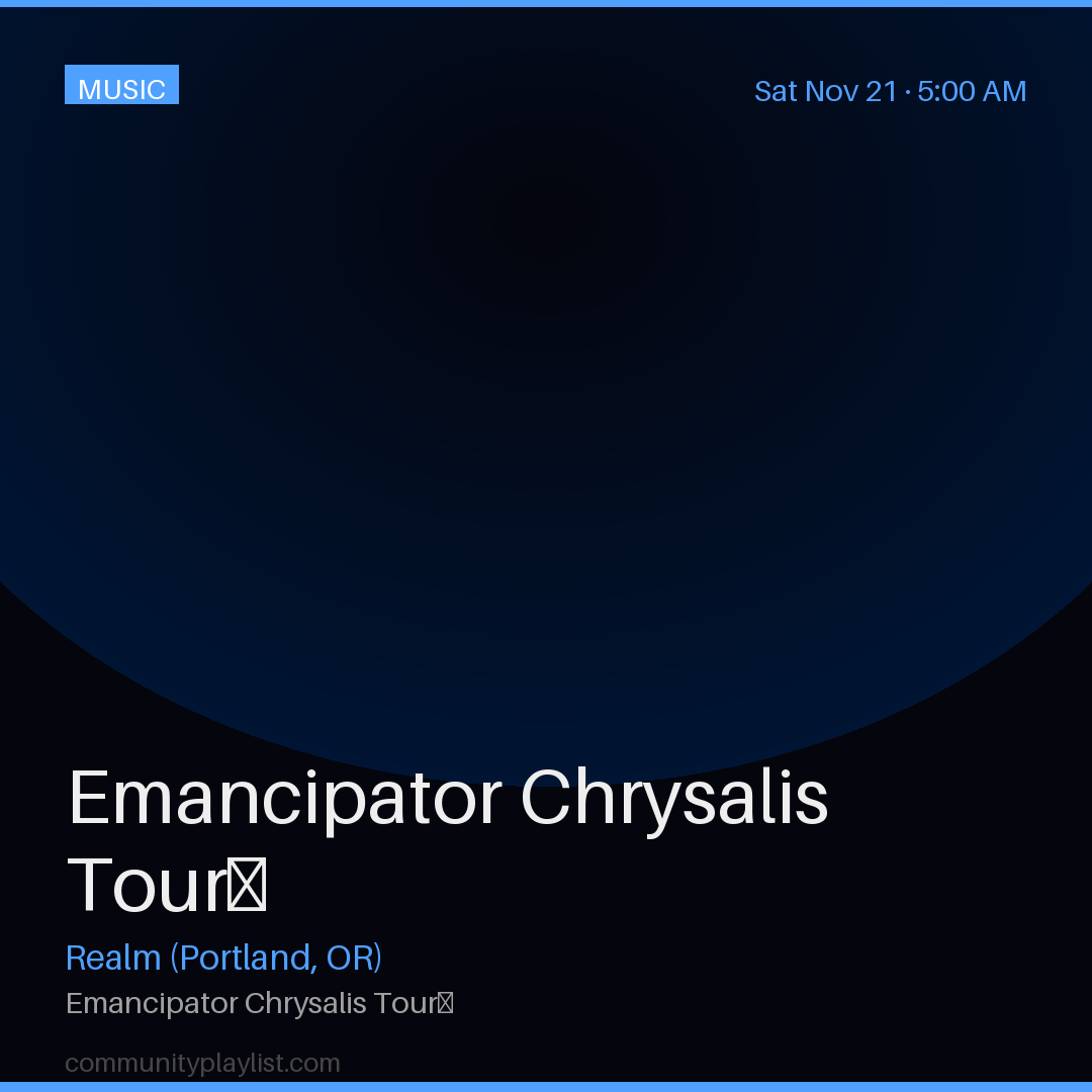 Emancipator Chrysalis Tour