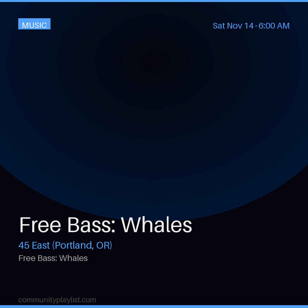 Free Bass: Whales