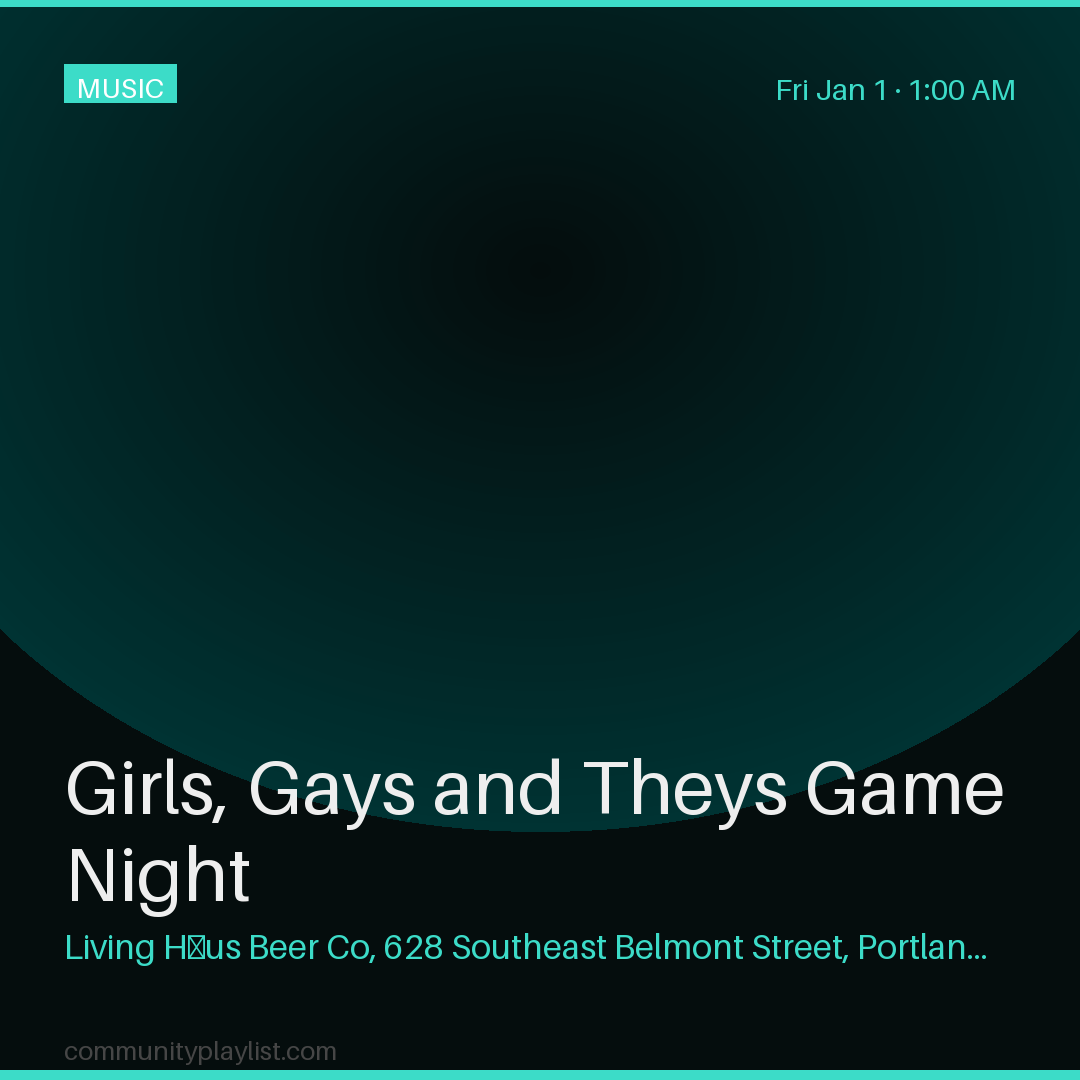 Girls, Gays and Theys Game Night