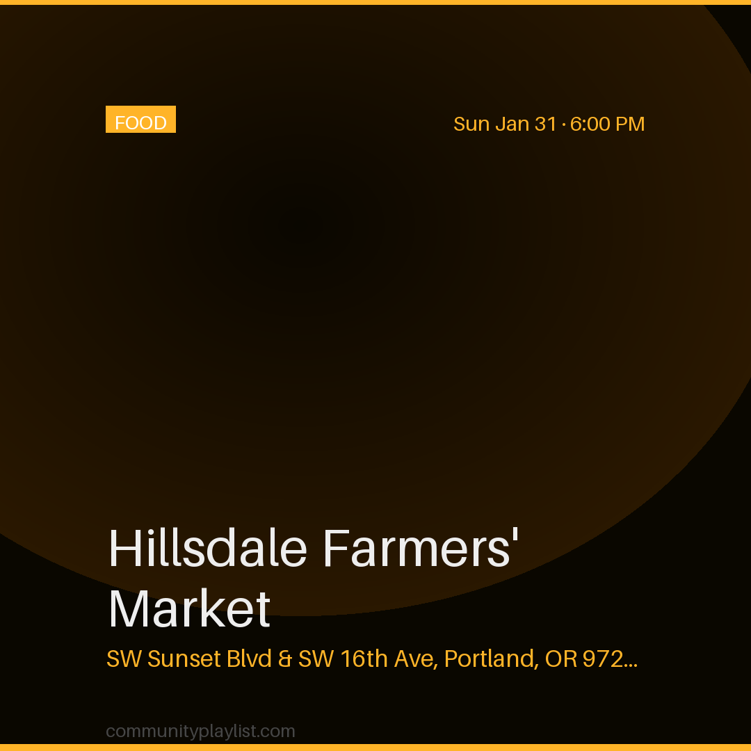 Hillsdale Farmers' Market