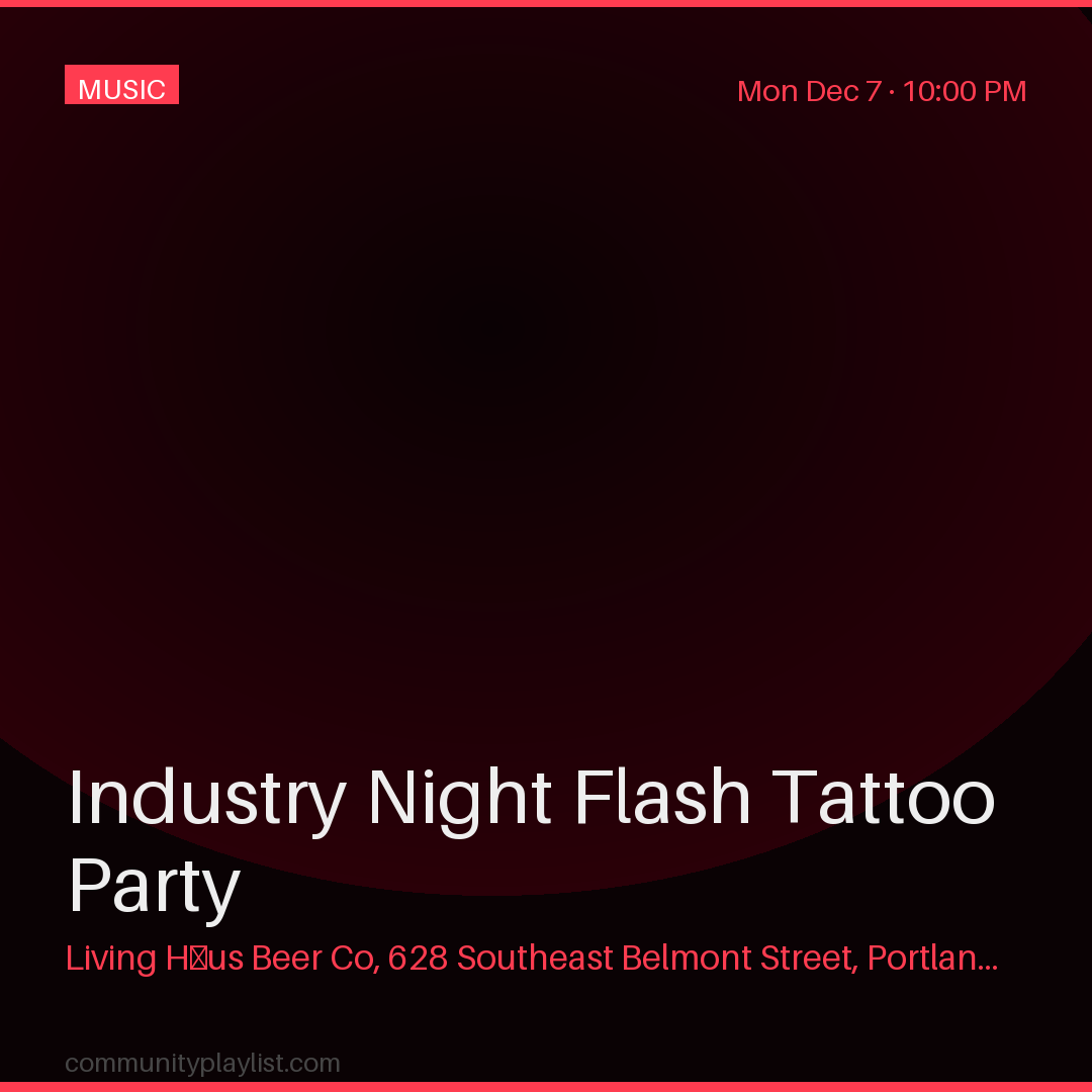 Industry Night Flash Tattoo Party