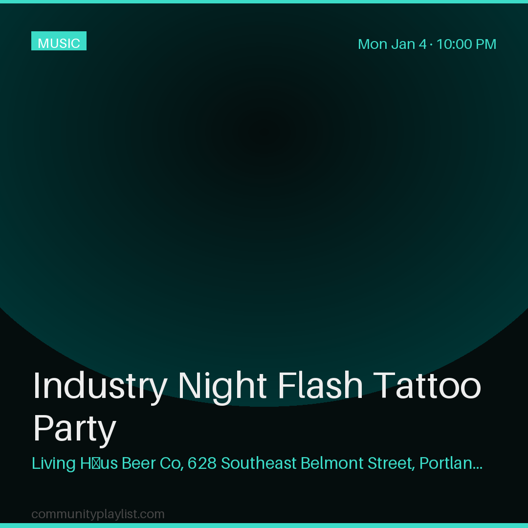 Industry Night Flash Tattoo Party