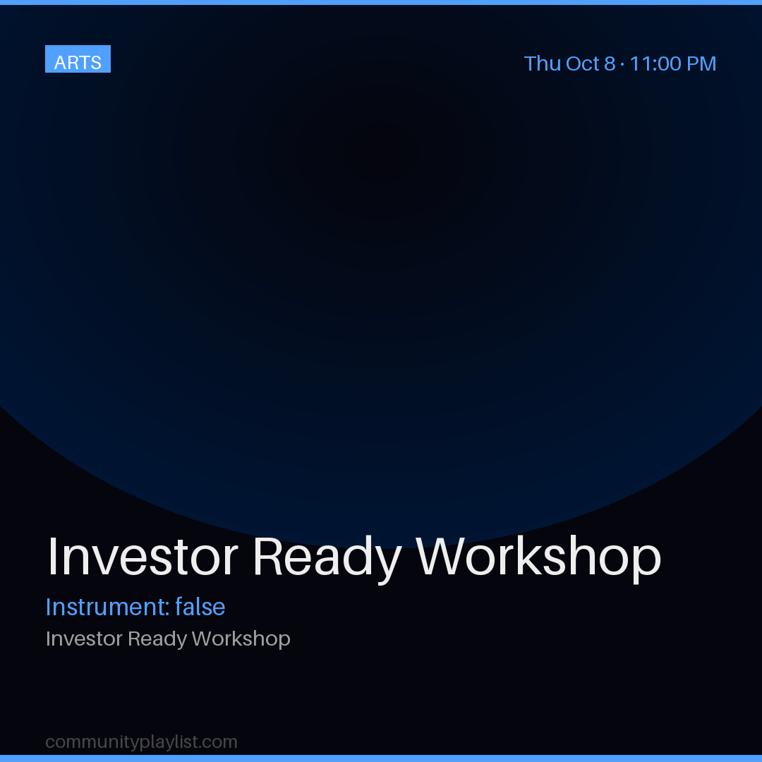 Investor Ready Workshop
