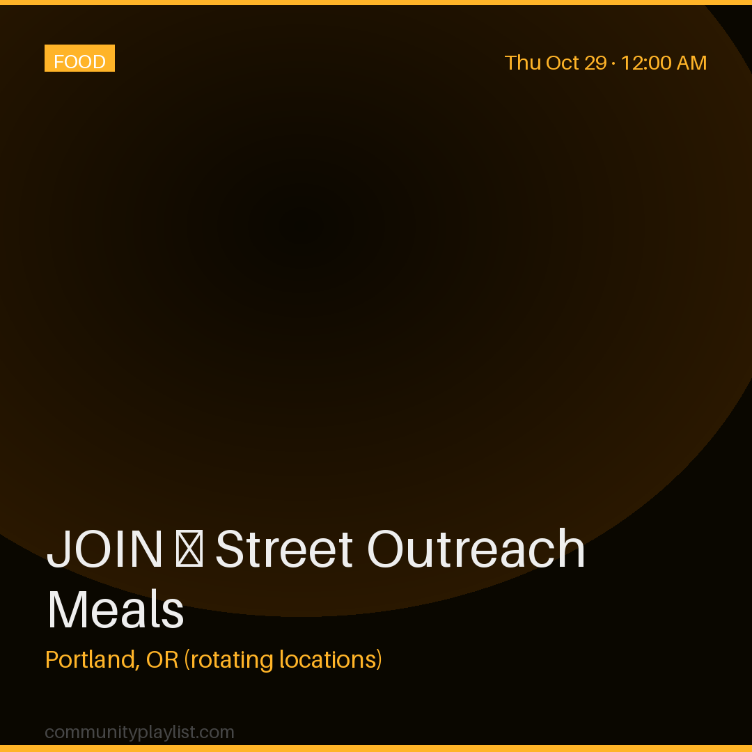 JOIN — Street Outreach Meals
