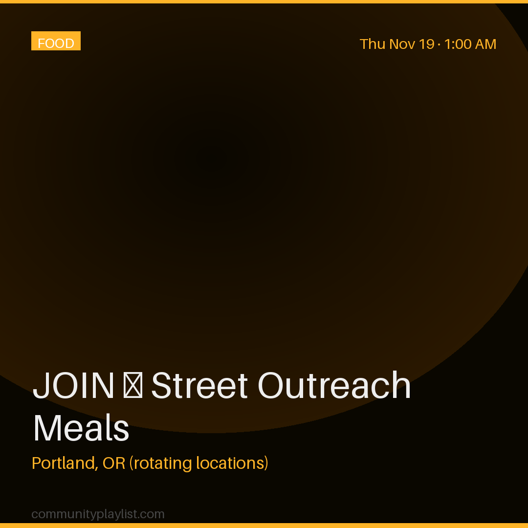 JOIN — Street Outreach Meals