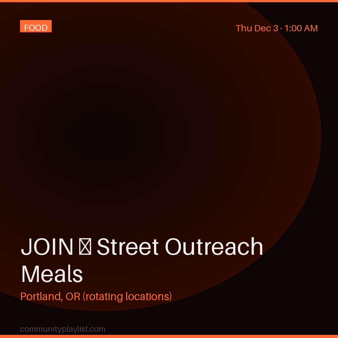 JOIN — Street Outreach Meals