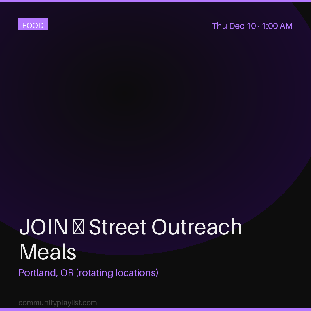 JOIN — Street Outreach Meals