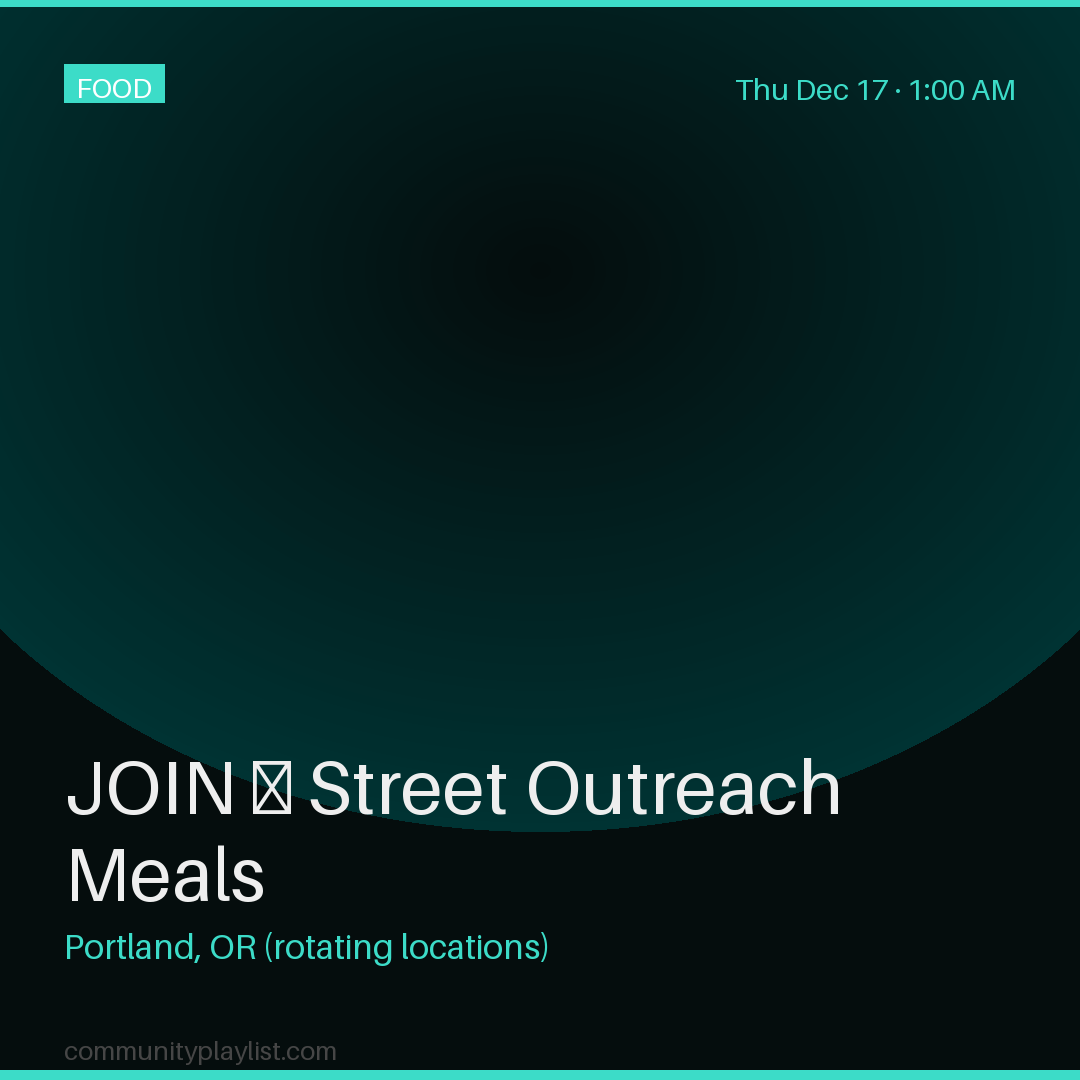 JOIN — Street Outreach Meals