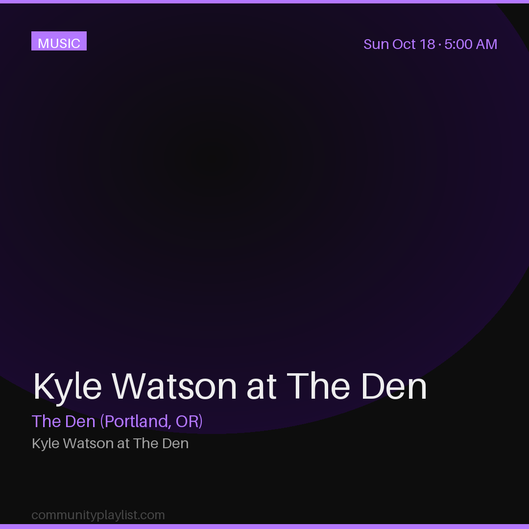 Kyle Watson at The Den