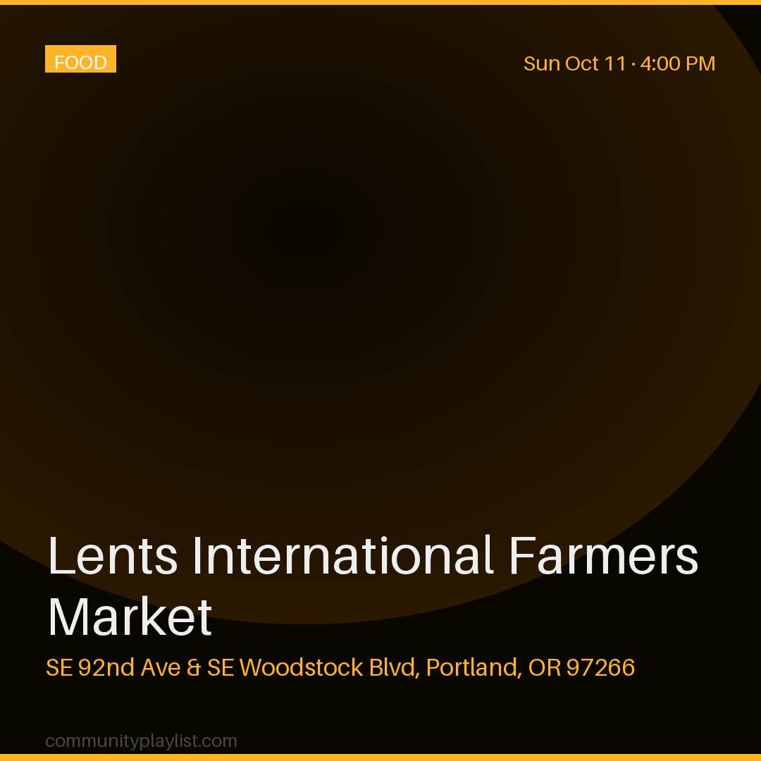 Lents International Farmers Market