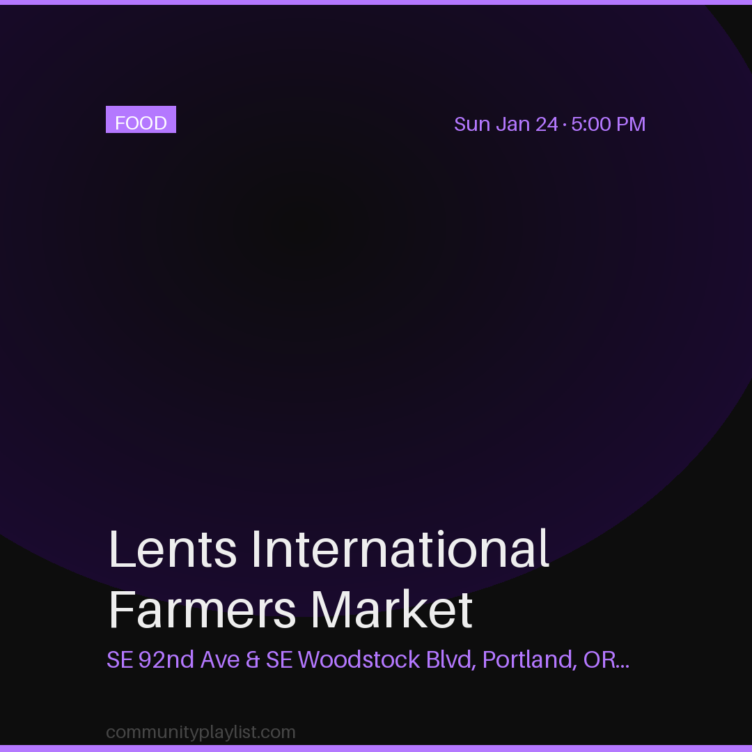 Lents International Farmers Market