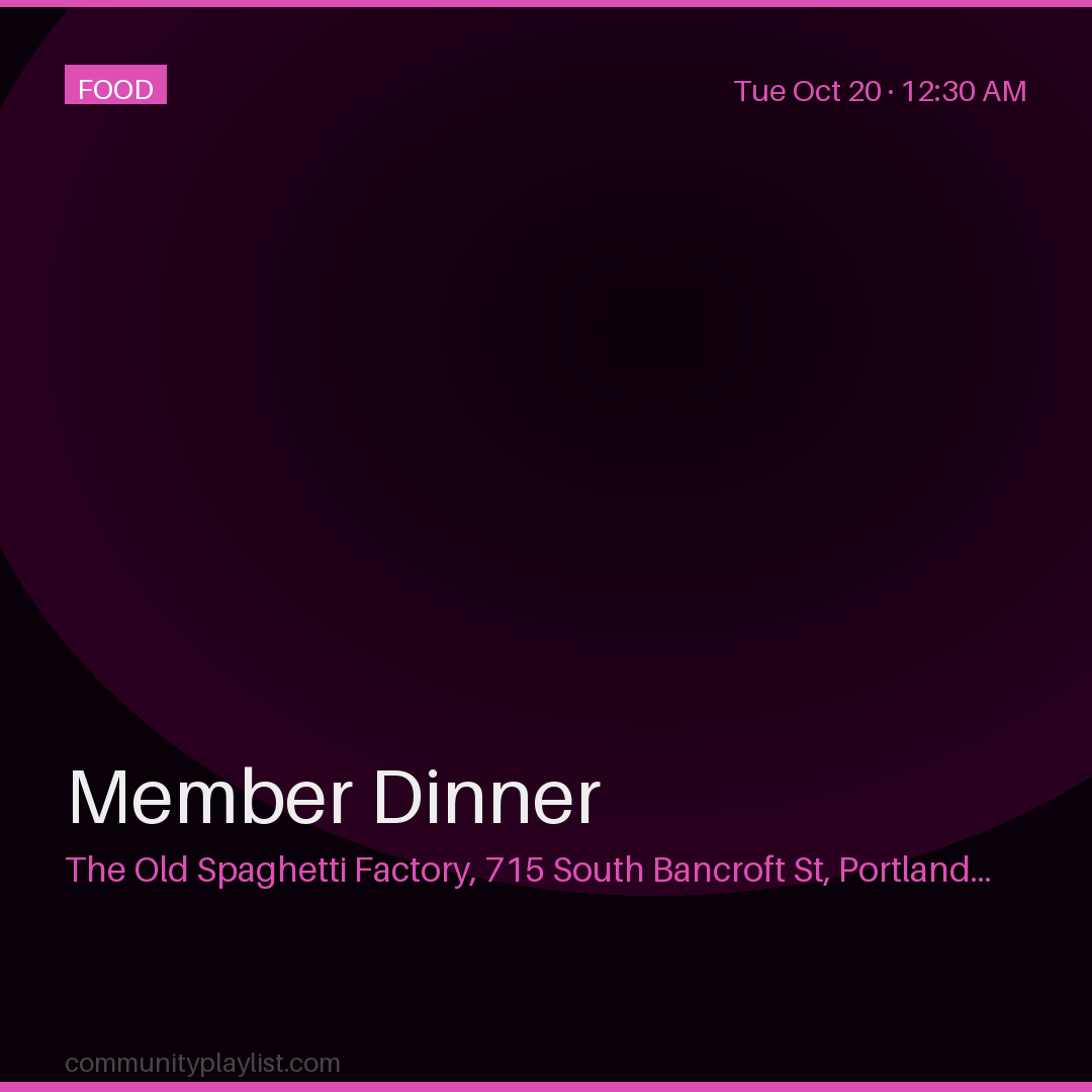 Member Dinner