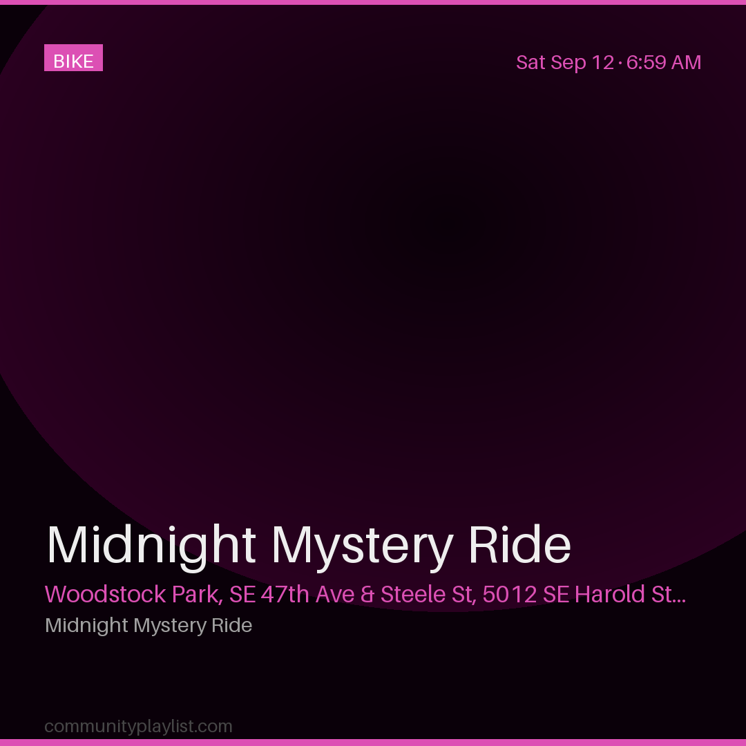 Midnight Mystery Ride