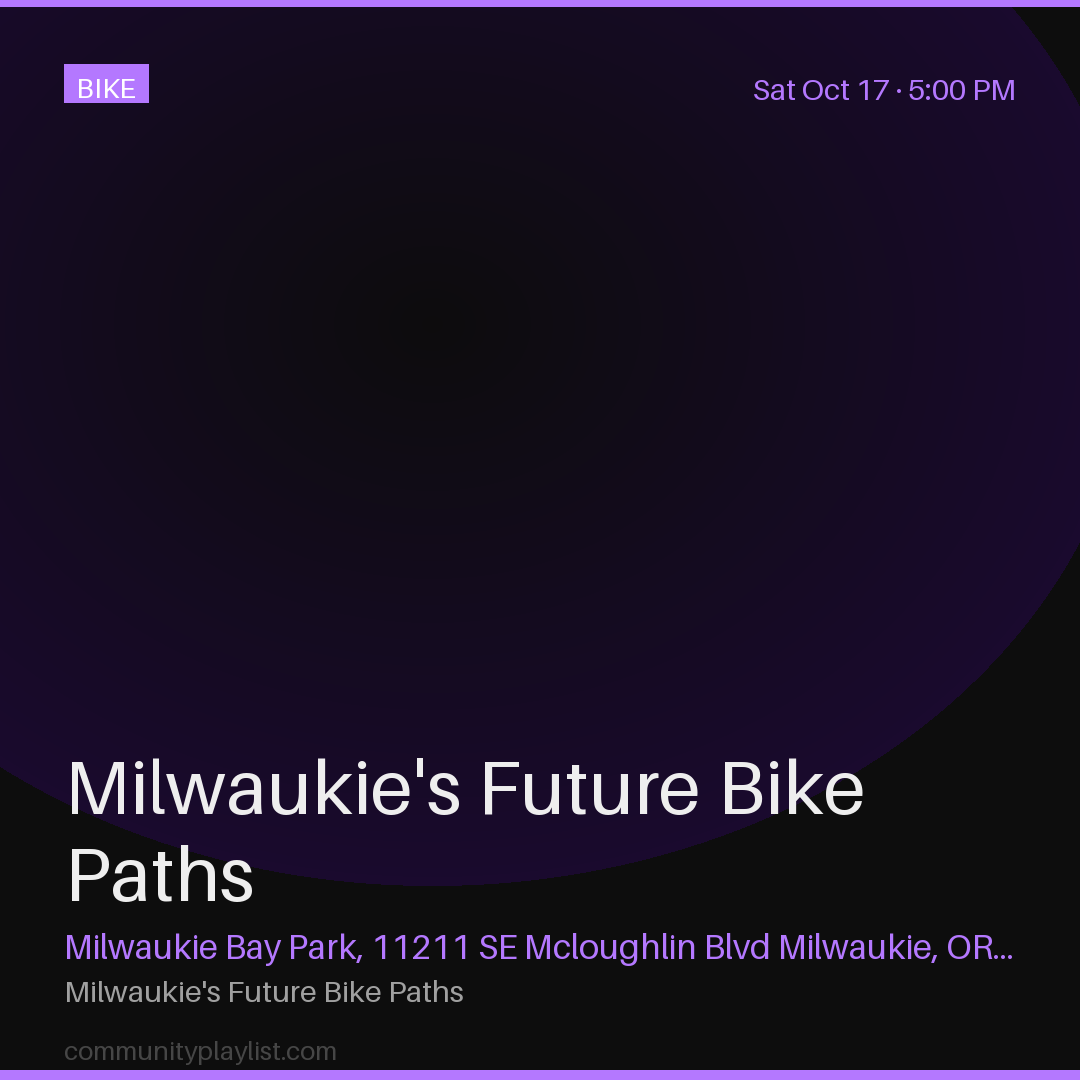 Milwaukie's Future Bike Paths