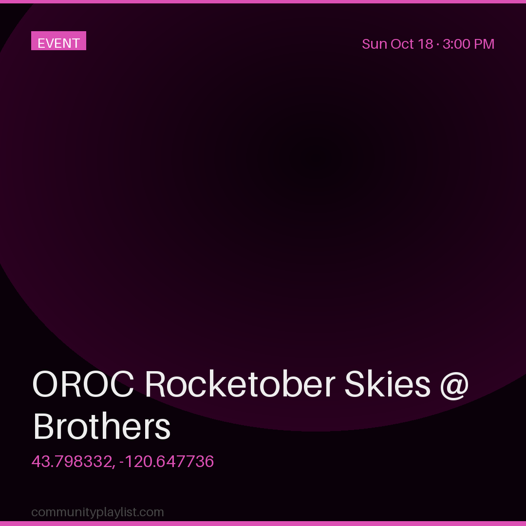 OROC Rocketober Skies @ Brothers