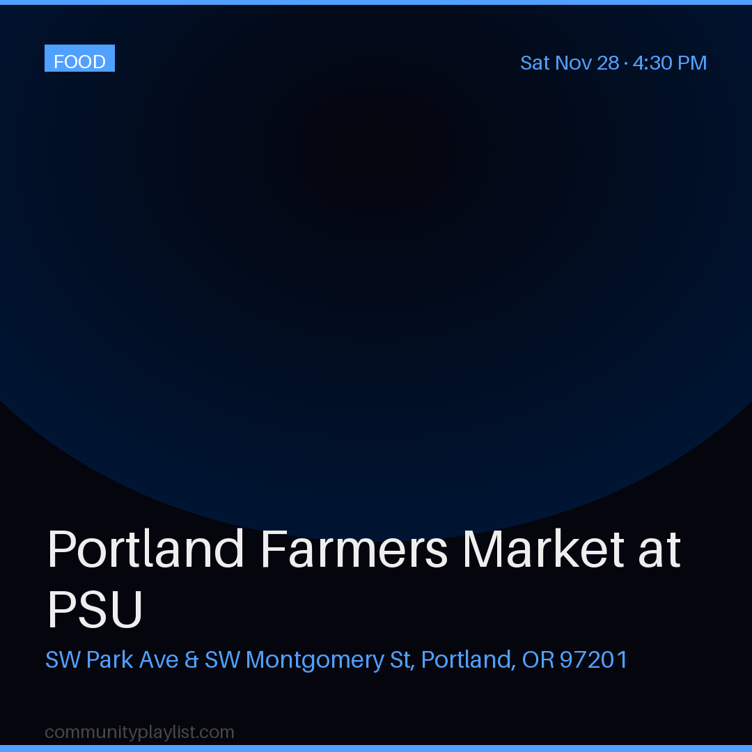 Portland Farmers Market at PSU