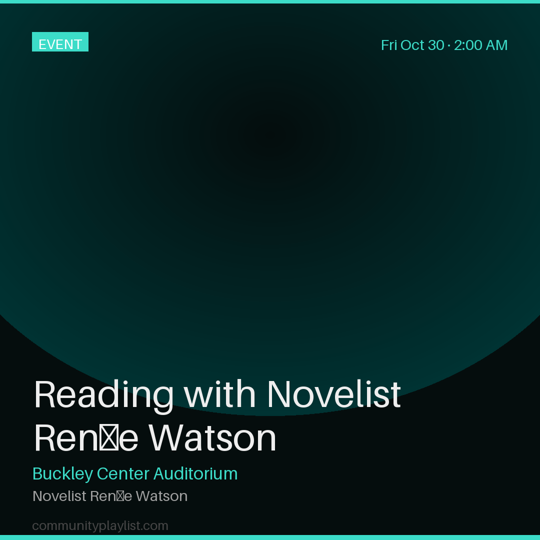 Reading with Novelist Renée Watson