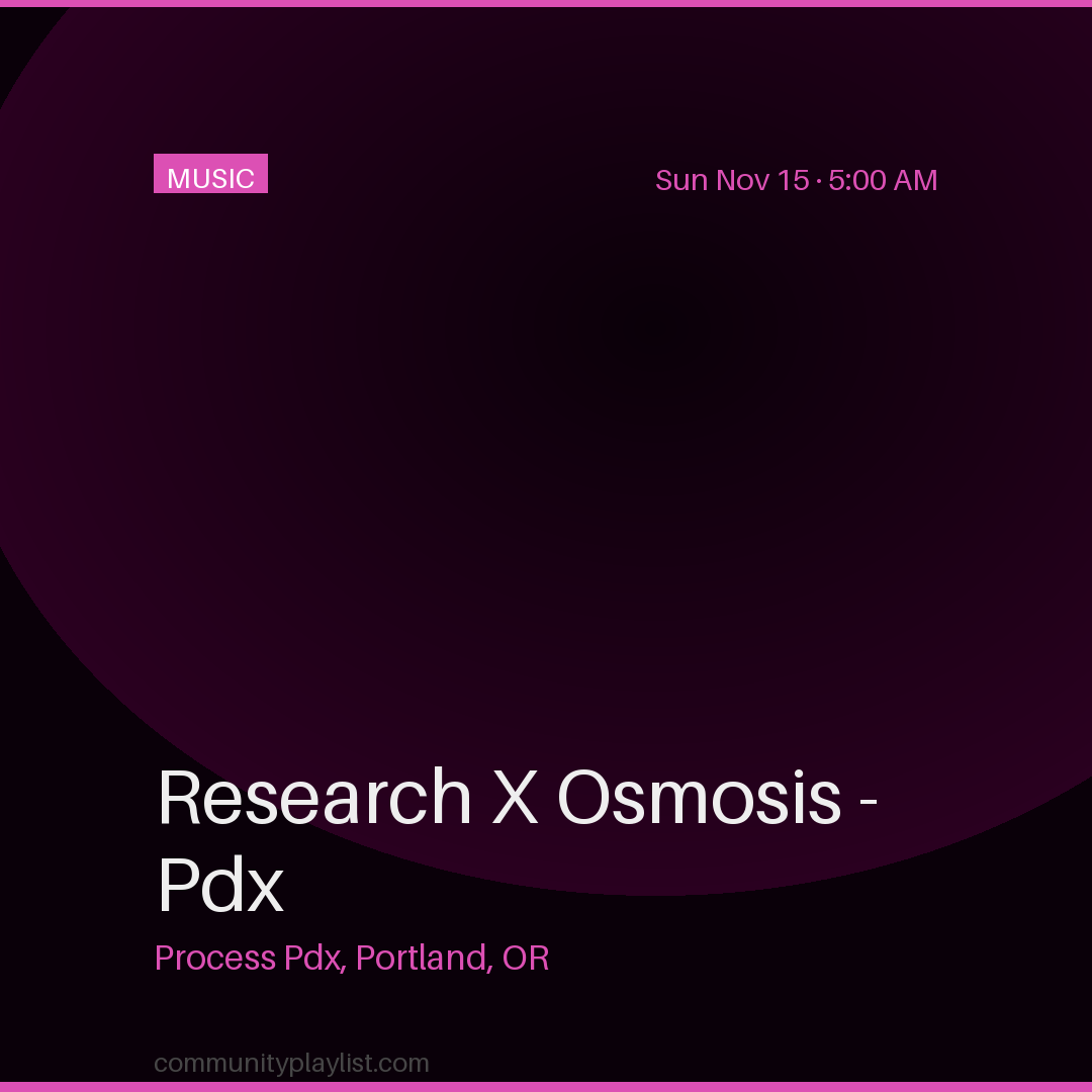 Research X Osmosis - Pdx