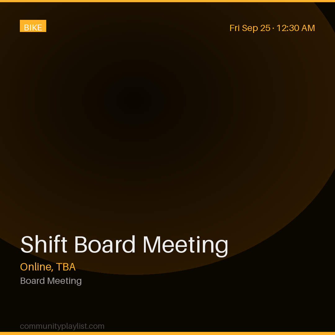 Shift Board Meeting