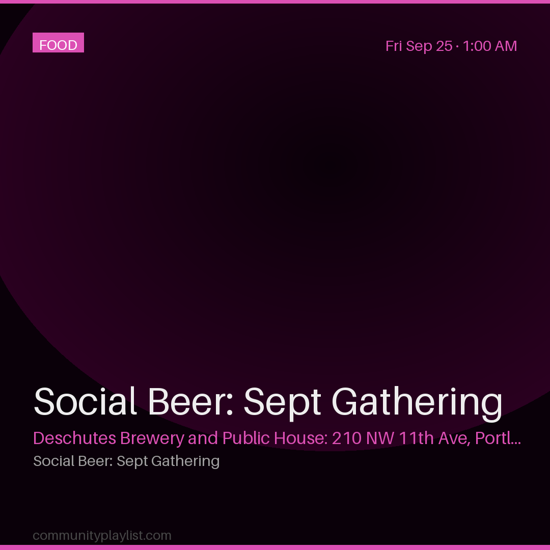 Social Beer: Sept Gathering