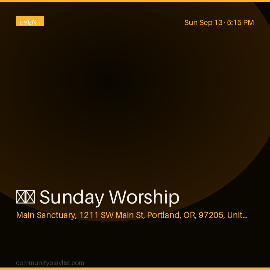 🕯️ Sunday Worship