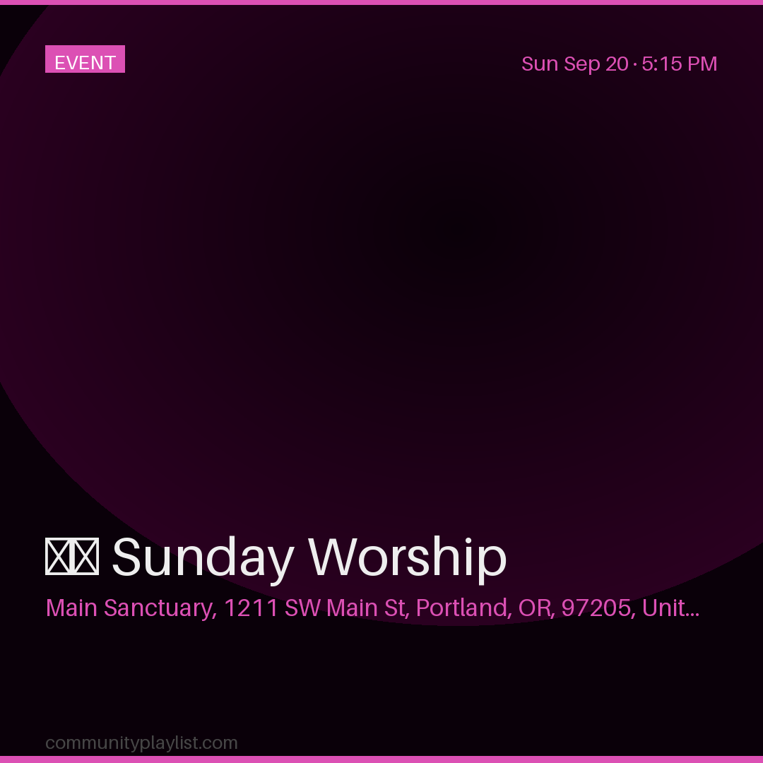 🕯️ Sunday Worship