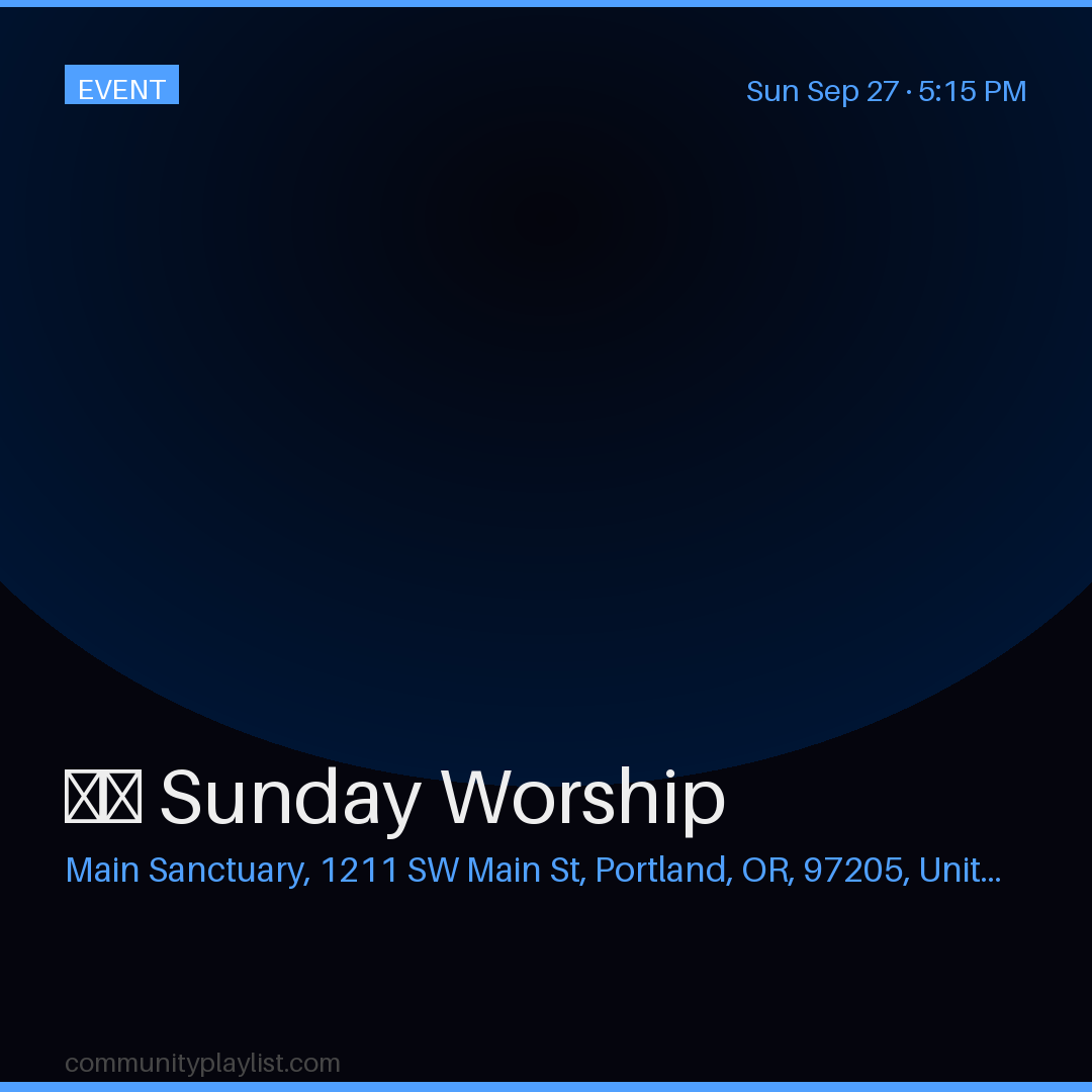 🕯️ Sunday Worship