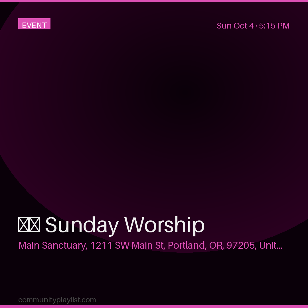 🕯️ Sunday Worship