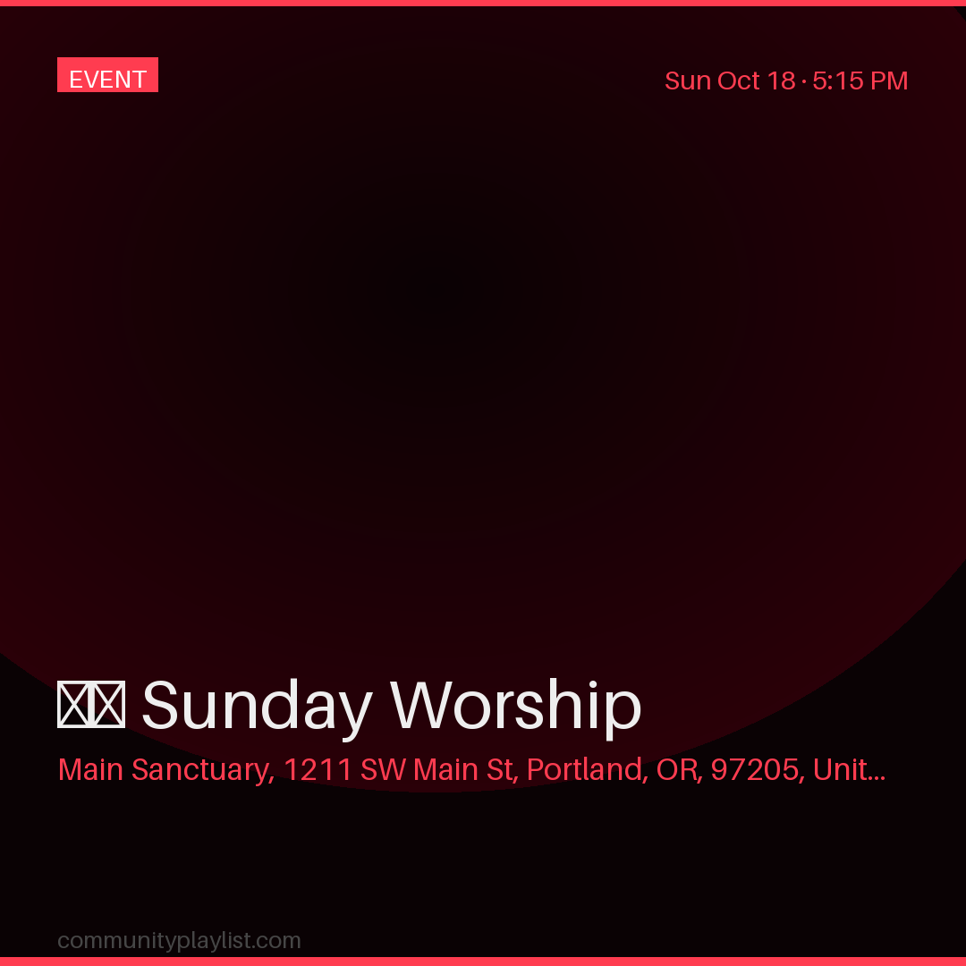 🕯️ Sunday Worship
