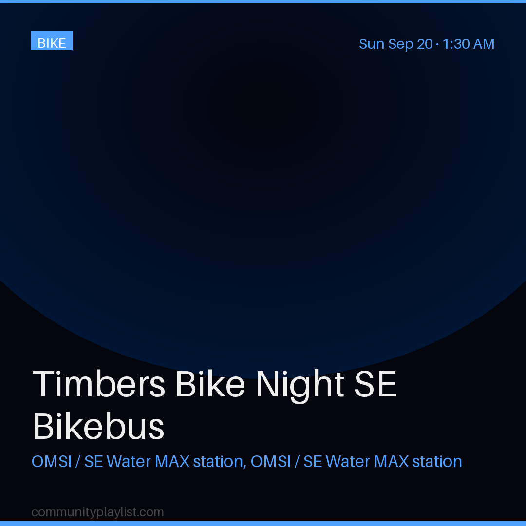 Timbers Bike Night SE Bikebus