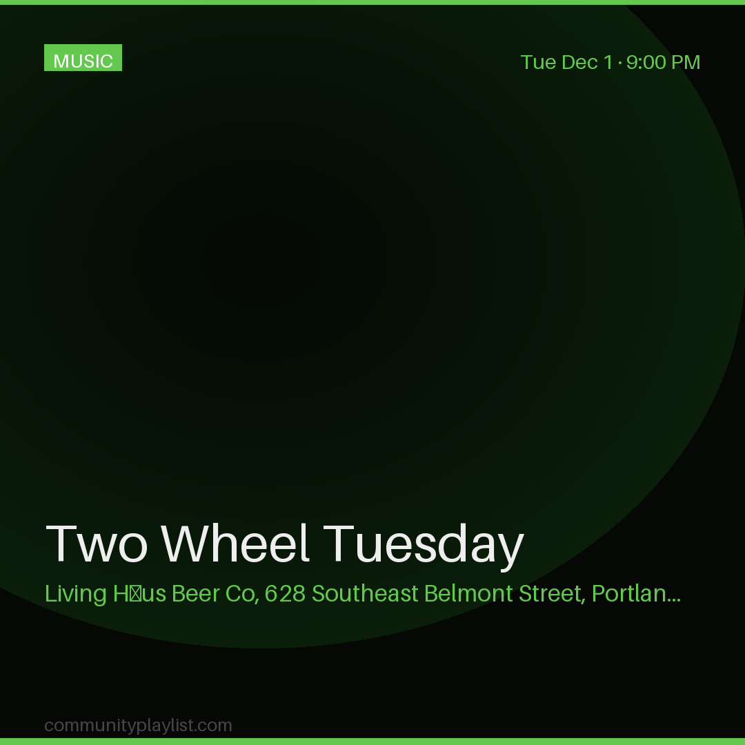 Two Wheel Tuesday