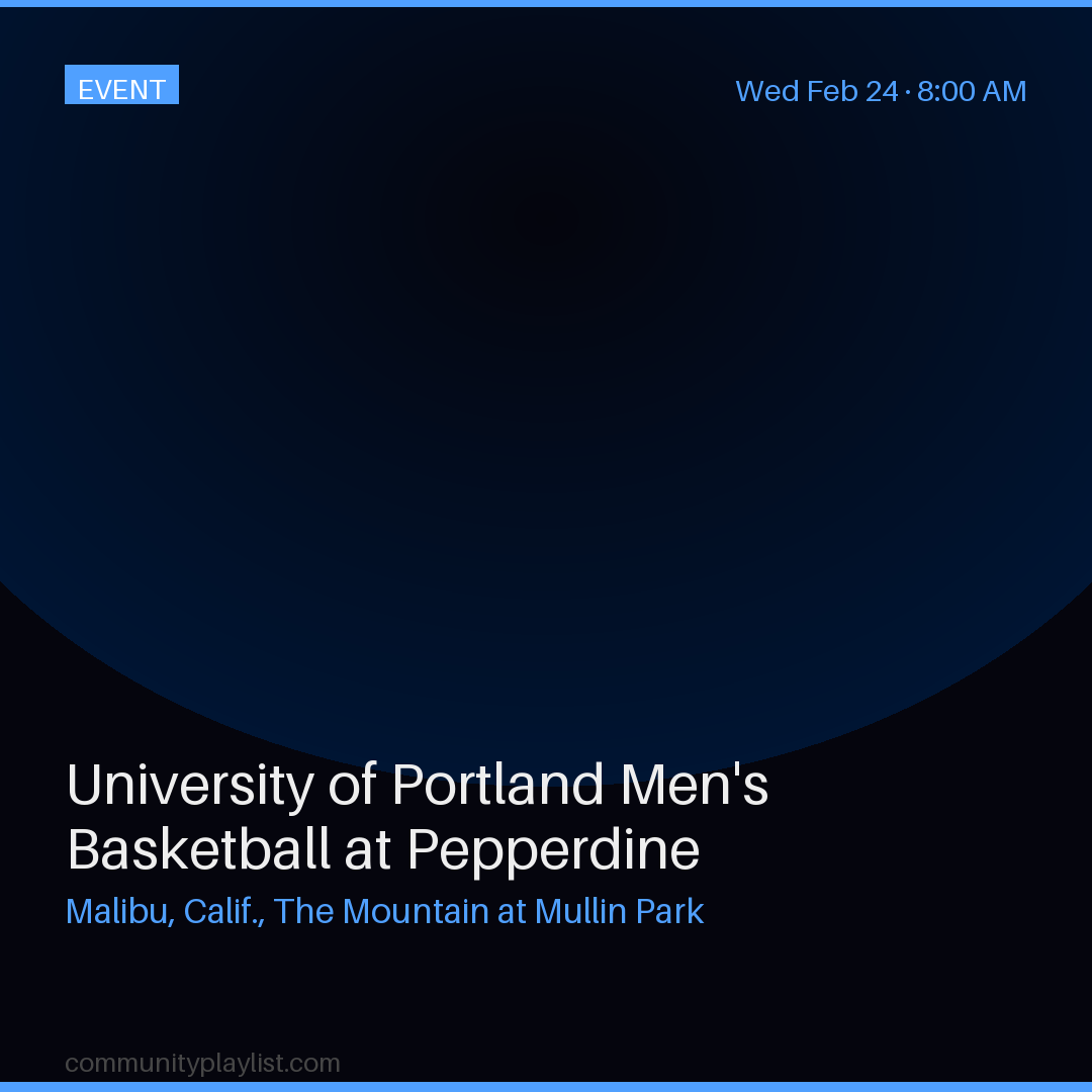 University of Portland Men's Basketball at Pepperdine