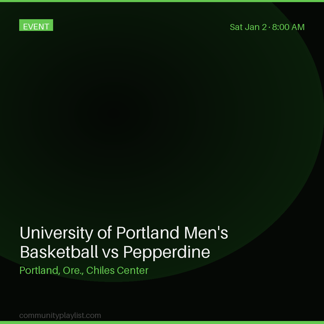 University of Portland Men's Basketball vs Pepperdine
