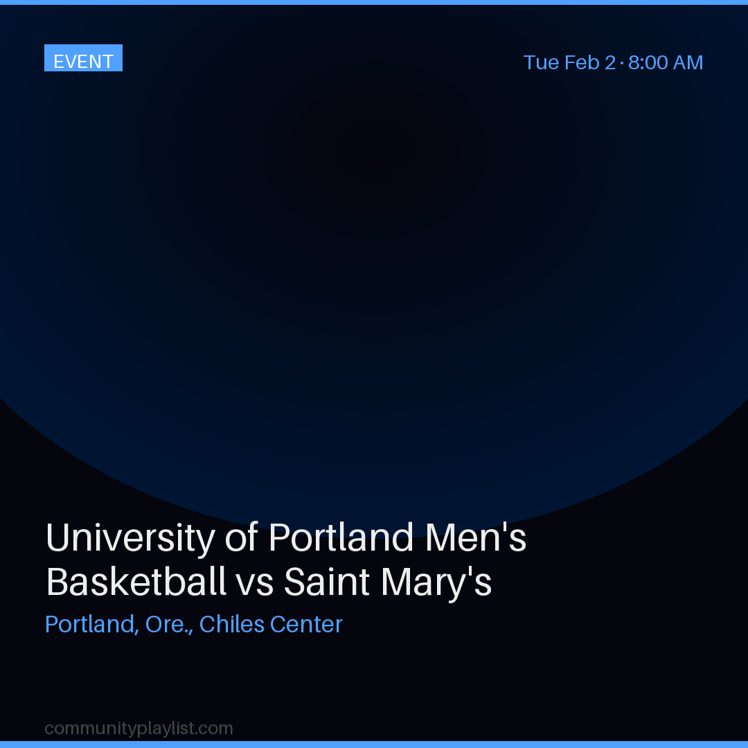 University of Portland Men's Basketball vs Saint Mary's