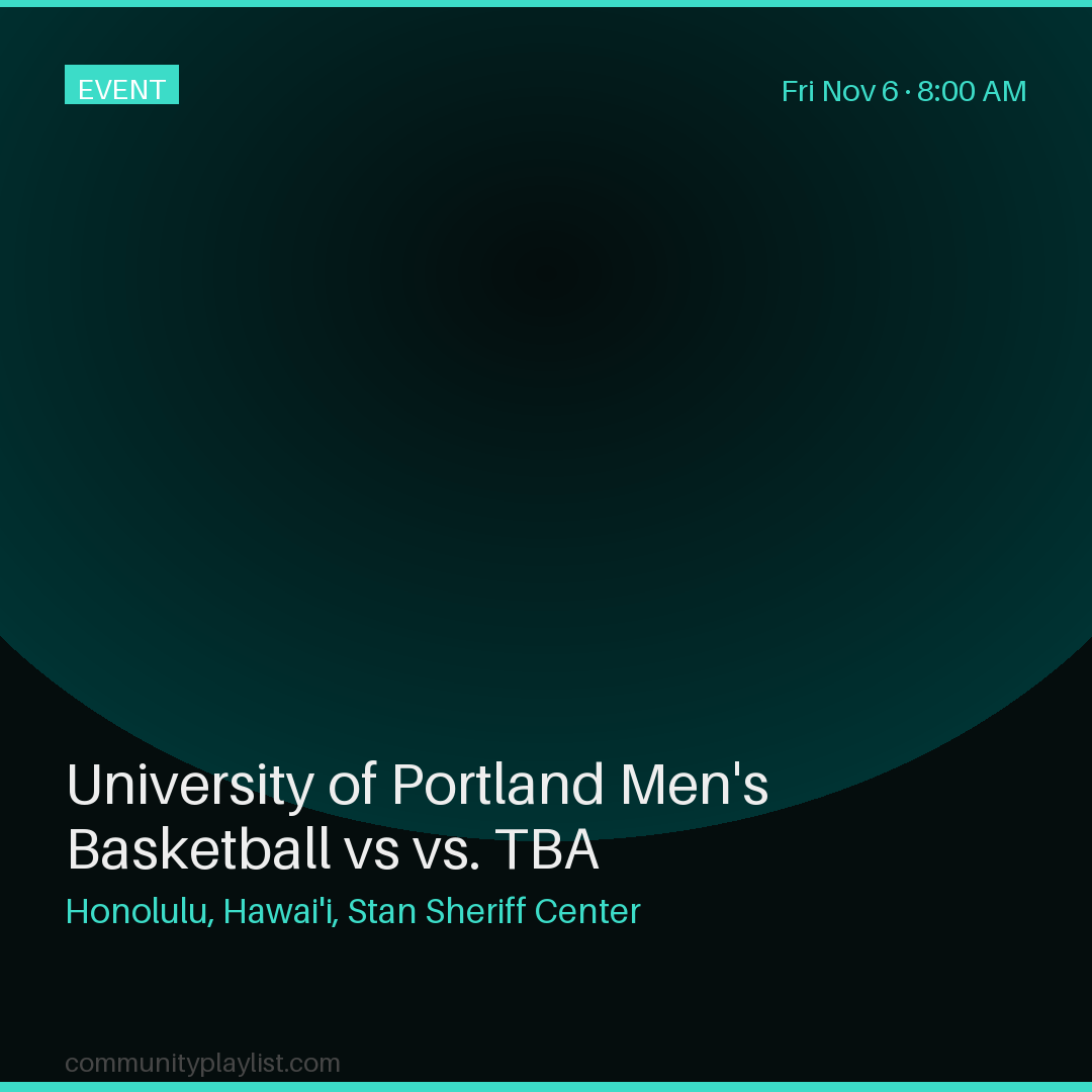 University of Portland Men's Basketball vs vs. TBA