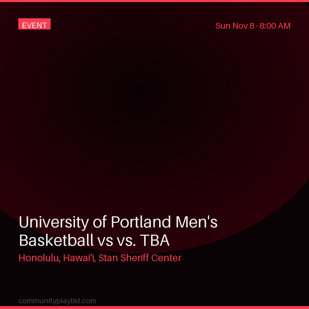 University of Portland Men's Basketball vs vs. TBA