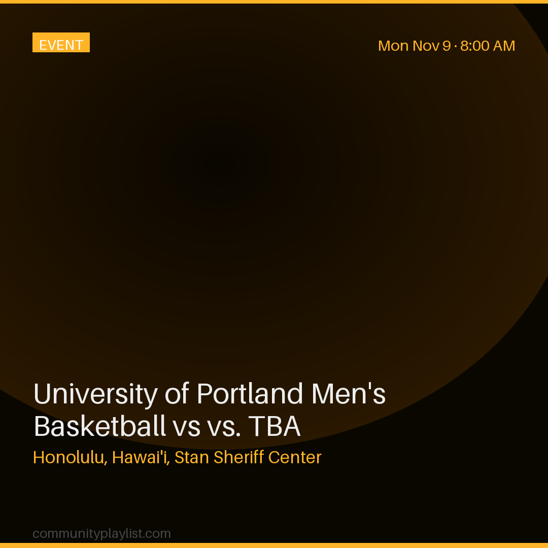 University of Portland Men's Basketball vs vs. TBA