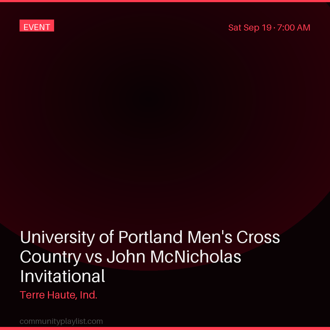 University of Portland Men's Cross Country vs John McNicholas Invitational